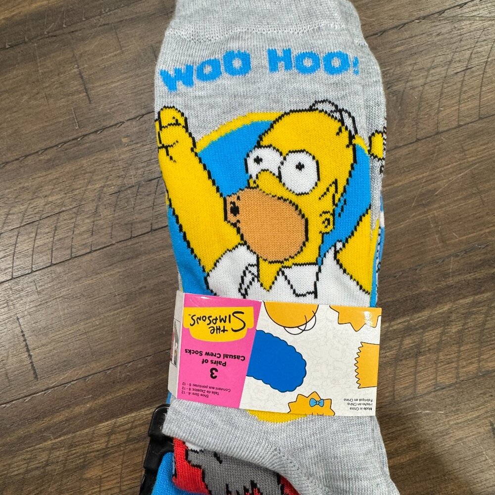 Brand New: The Simpsons 3-Pack Crew Socks